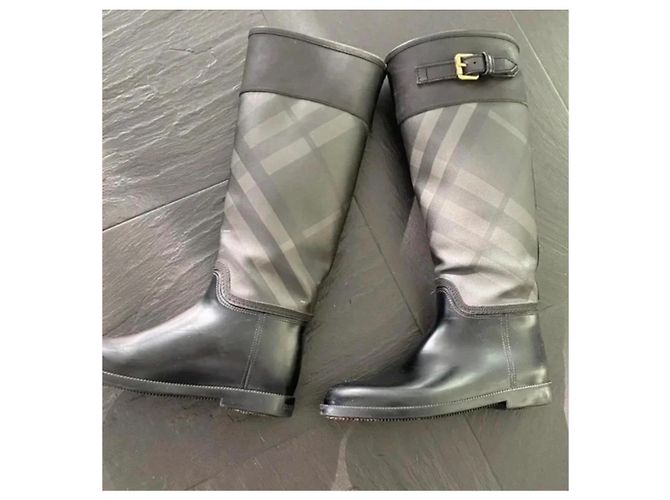 Burberry Botas de Goma Nova Check - Negro, Talla 37 - vista 5