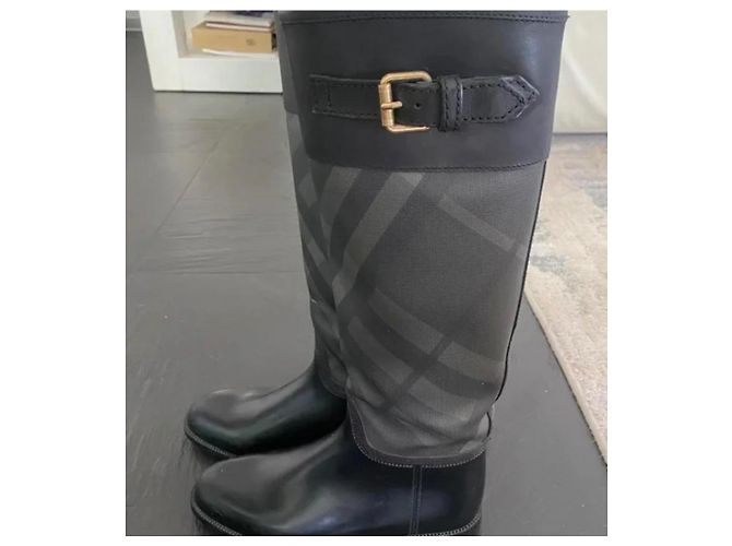 Burberry Botas de Goma Nova Check - Negro, Talla 37 - vista 6