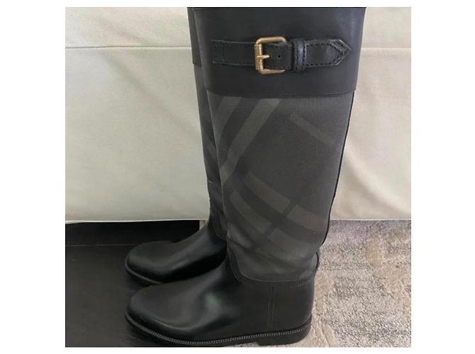 Burberry Botas de Goma Nova Check - Negro, Talla 37 - vista 7