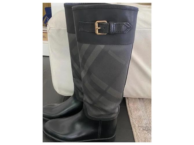 Burberry Botas de Goma Nova Check - Negro, Talla 37 - vista 8