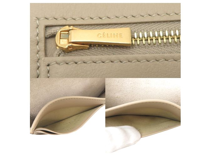 Céline Celine Envelope Wallet - Beige Leder Klappbörse - Ansicht 10