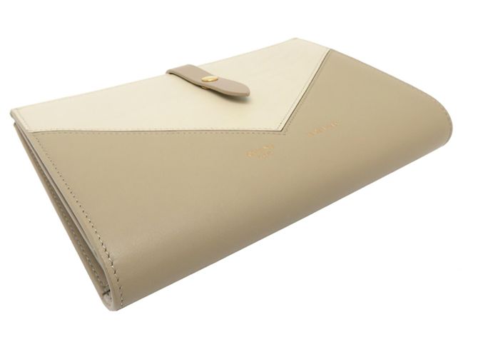 Céline Celine Envelope Wallet - Beige Leder Klappbörse - Ansicht 3