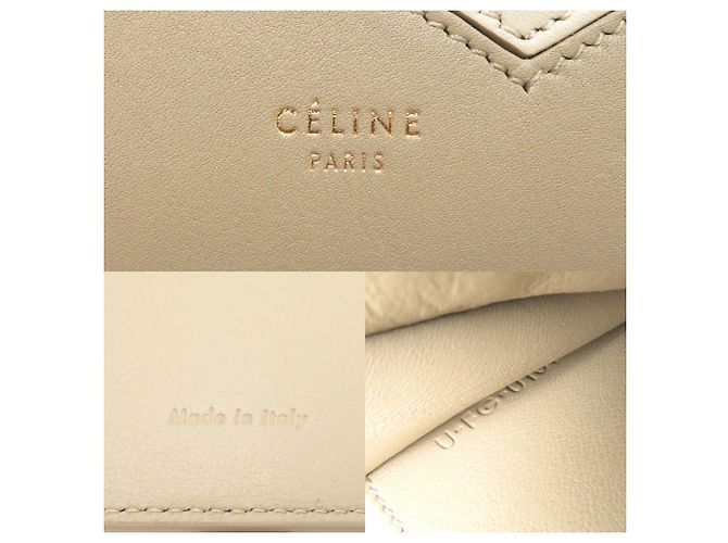Céline Celine Envelope Wallet - Beige Leder Klappbörse - Ansicht 8