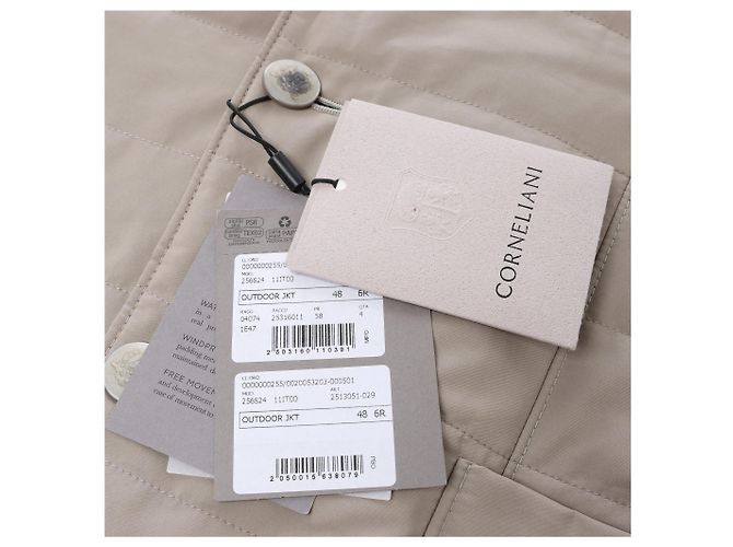 Corneliani Wool Jacket in Beige, Size 48 IT - view 11