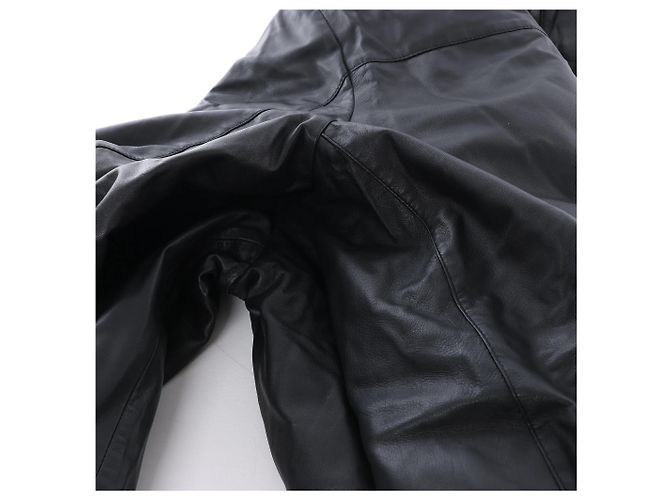 Corneliani Leder Double Side Jacke in Schwarz, Größe 50 IT - Ansicht 10