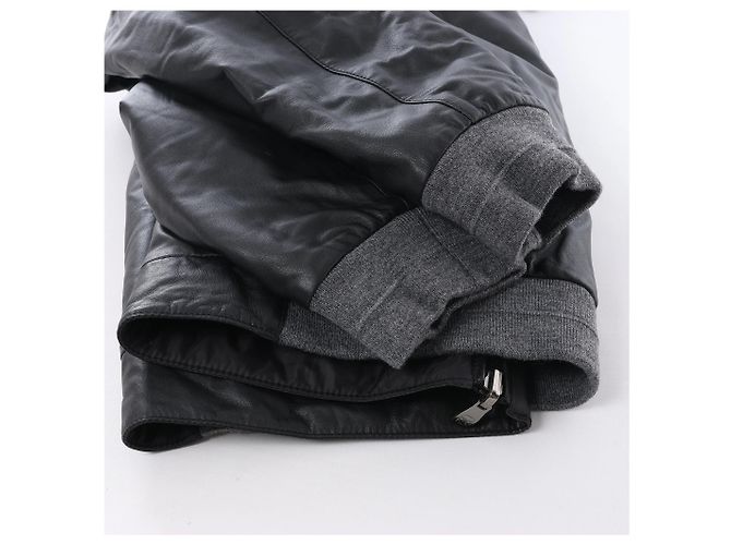 Corneliani Leder Double Side Jacke in Schwarz, Größe 50 IT - Ansicht 11