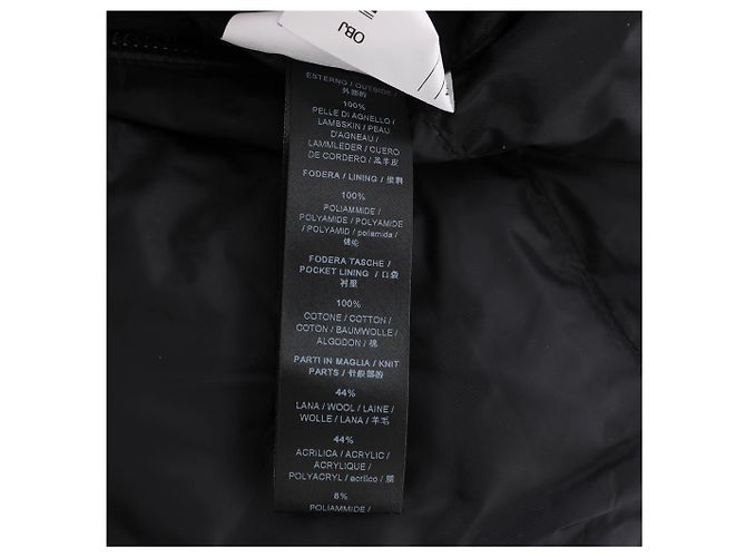 Corneliani Leder Double Side Jacke in Schwarz, Größe 50 IT - Ansicht 7