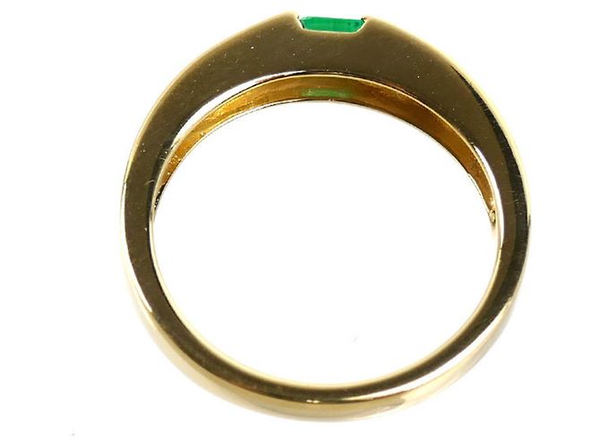 Tiffany & Co Tiffany 18K Gelbgold-Ring mit Diamant und Smaragd - Ansicht 4