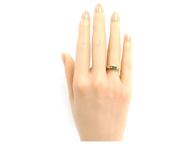 Tiffany & Co Tiffany 18K Gelbgold-Ring mit Diamant und Smaragd - Ansicht 7