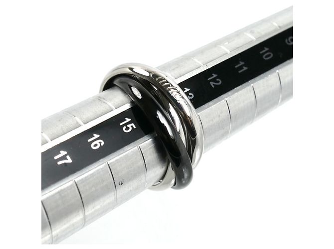 Anello Trinity in ceramica e oro bianco 18K Cartier - vista 5