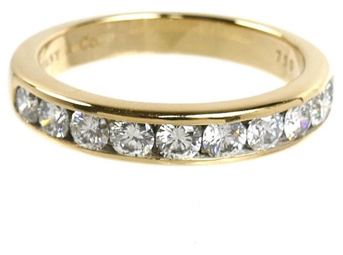 Tiffany & Co Bague Tiffany en or jaune 18K avec sertissage par canal en demi-cercle - view 3