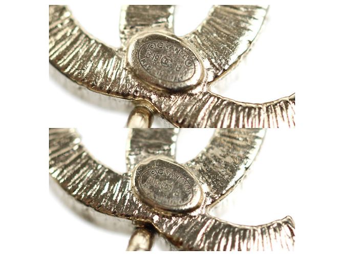 Orecchini Chanel Metal Coco Mark Rhinestone Faux Pearl - vista 4