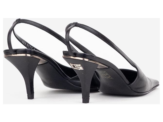 Décolleté slingback G con cristalli e punta quadrata Gucci di Tom Ford SS98 Nero - vista 2