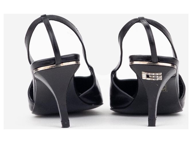 Décolleté slingback G con cristalli e punta quadrata Gucci di Tom Ford SS98 Nero - vista 6