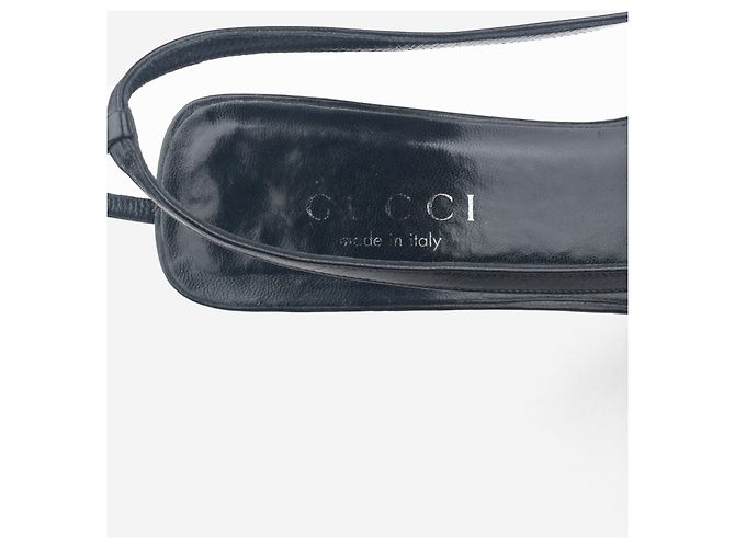 Décolleté slingback G con cristalli e punta quadrata Gucci di Tom Ford SS98 Nero - vista 7