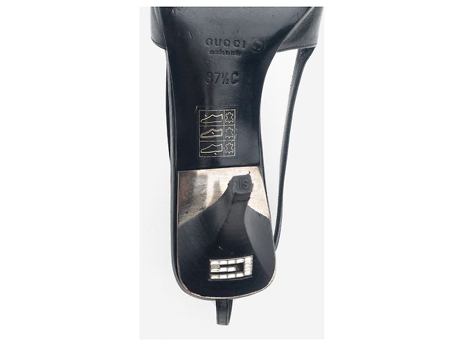 Décolleté slingback G con cristalli e punta quadrata Gucci di Tom Ford SS98 Nero - vista 8