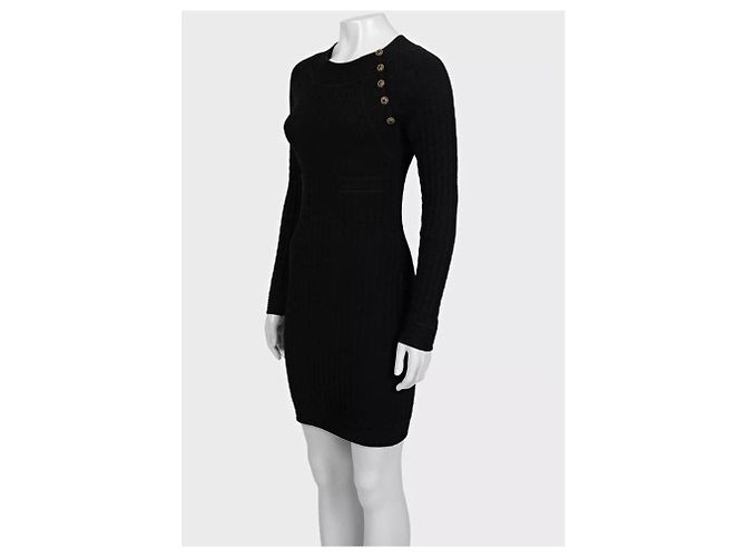 Chanel Schwarzes figurbetontes Kleid Gr. 36 Gebraucht - vista 2