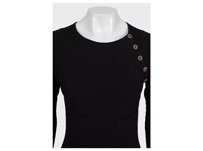 Chanel Schwarzes figurbetontes Kleid Gr. 36 Gebraucht - vista 4