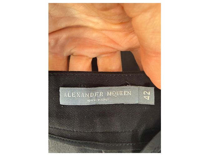 Alexander McQueen Black Wool Blend Tailored Trousers - view 4