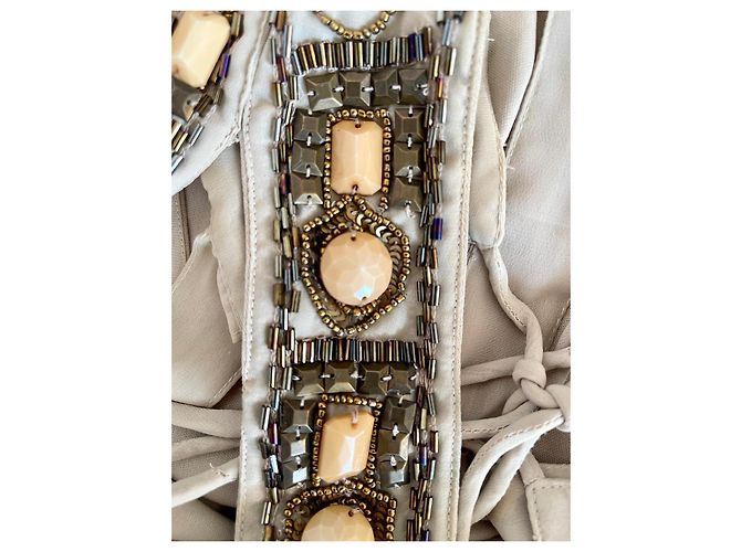 Autre Marque Lombok Ibiza Beige Sommerkleid Perlen - Ansicht 17