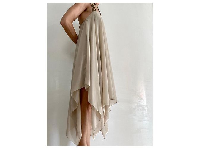 Autre Marque Lombok Ibiza Beige Sommerkleid Perlen - Ansicht 6