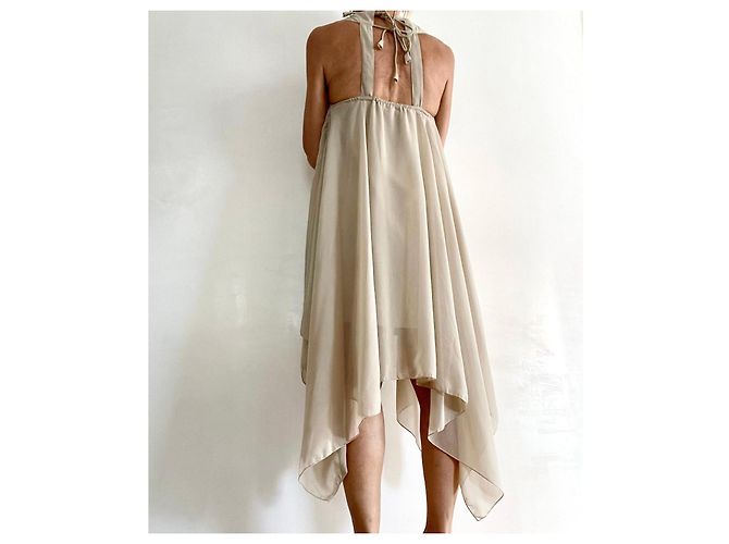 Autre Marque Lombok Ibiza Beige Sommerkleid Perlen - Ansicht 7