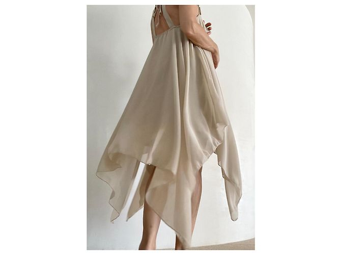 Autre Marque Lombok Ibiza Beige Sommerkleid Perlen - Ansicht 9