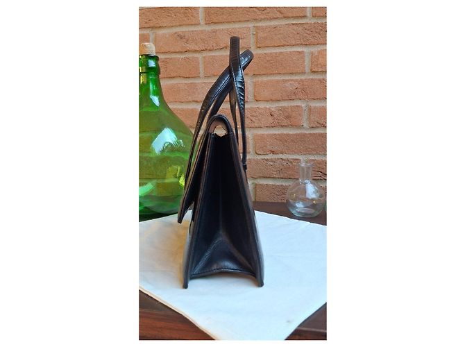 Gucci Vintage Lackleder Handtasche Schwarz - Ansicht 4