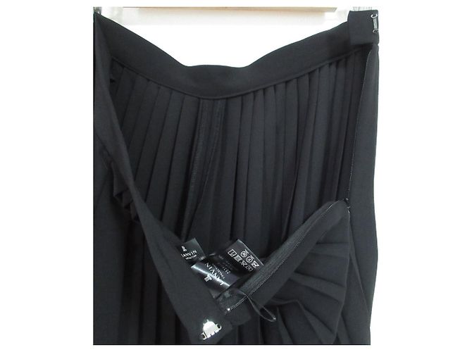 Short de satén plisado Lanvin Collection Negro - vista 4