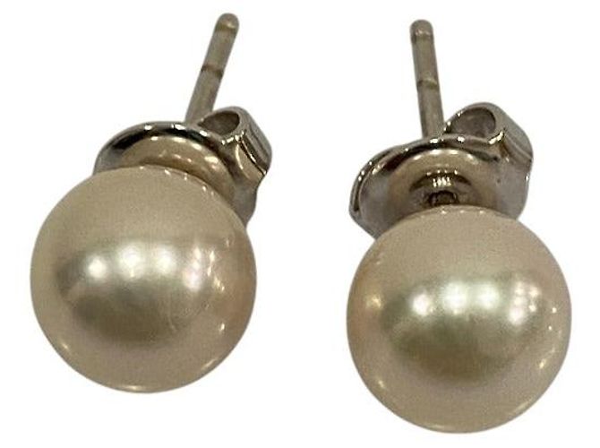 Set Collana e Orecchini in Perle Akoya Mikimoto in Oro Bianco Au750 - vista 10