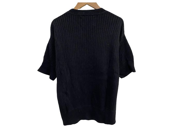 Autre Marque Top in maglia MHL in cotone e lino Nero - vista 4