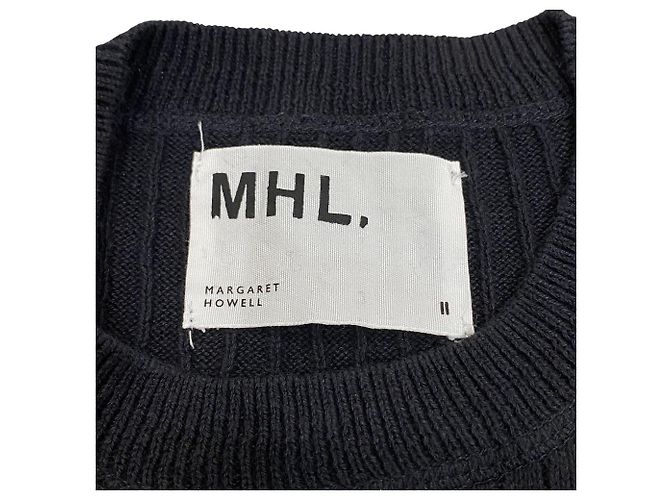 Autre Marque Top in maglia MHL in cotone e lino Nero - vista 5