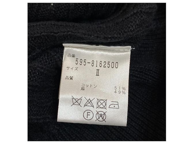 Autre Marque Top in maglia MHL in cotone e lino Nero - vista 6