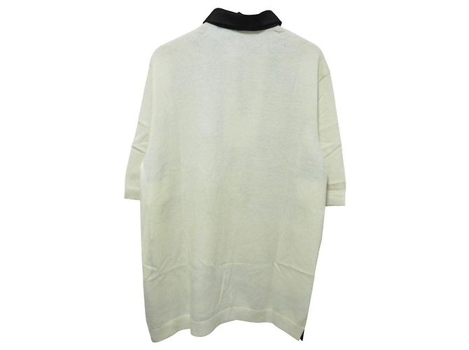 Hermès Polo a maniche corte in twill Hermes Brides De Gala Bianco - vista 2