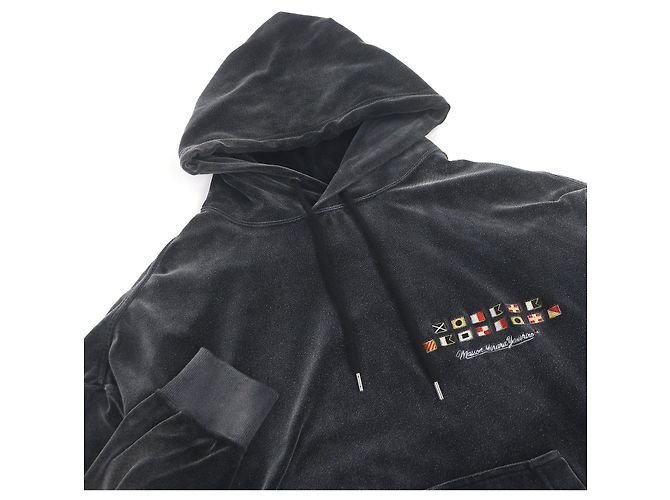 Autre Marque Wide Back Velours Hoodie Maison MIHARA YASUHIRO Braun Anthrazitgrau - Ansicht 2