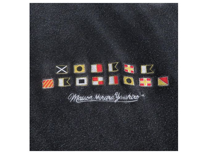 Autre Marque Wide Back Velours Hoodie Maison MIHARA YASUHIRO Braun Anthrazitgrau - Ansicht 4