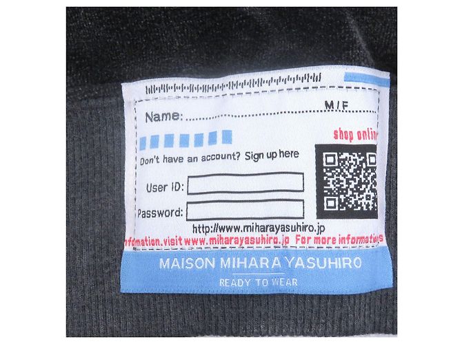 Autre Marque Wide Back Velours Hoodie Maison MIHARA YASUHIRO Braun Anthrazitgrau - Ansicht 5