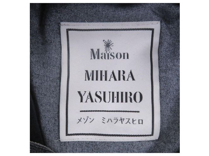 Autre Marque Wide Back Velours Hoodie Maison MIHARA YASUHIRO Braun Anthrazitgrau - Ansicht 6