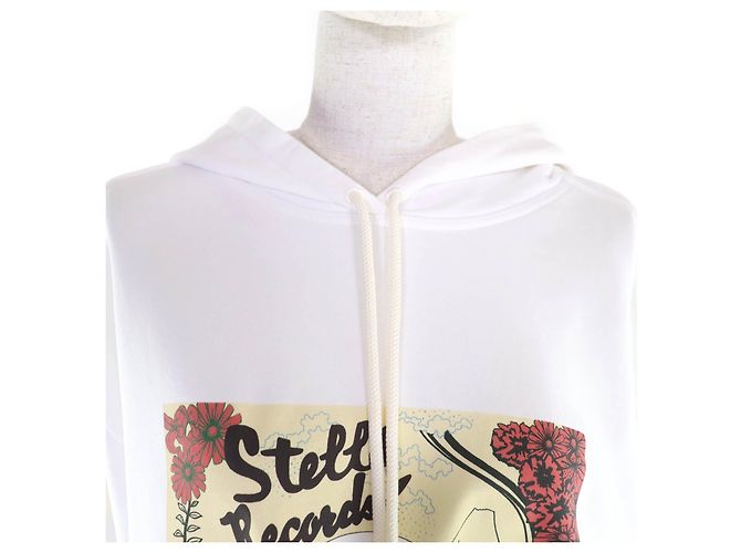 Stella Mc Cartney Moletom com capuz Stella McCartney Record em algodão Branco - vista 4