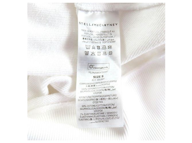 Stella Mc Cartney Moletom com capuz Stella McCartney Record em algodão Branco - vista 7