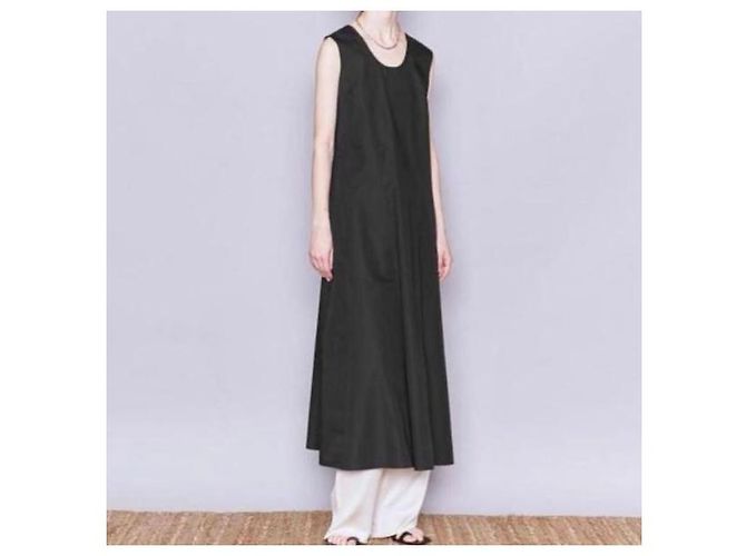 Autre Marque AEWEN MATOPH Baumwoll-Polyester-Kleid mit U-Ausschnitt Schwarz - Ansicht 3