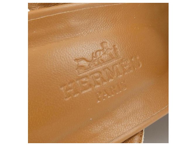 Hermès Sandali Illustre95 in pelle di agnello Hermes Marrone - vista 6