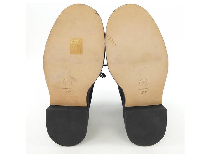 Timeless Stivaletti CHANEL LACE UP Grogram Nero - vista 4