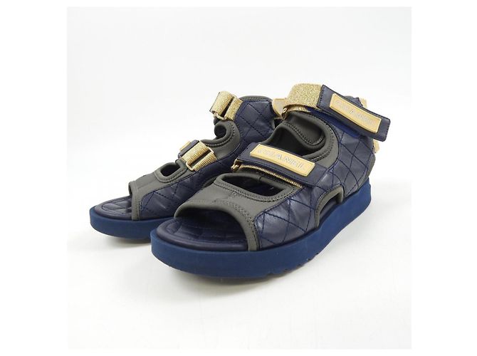 Timeless Sandali Chanel G37231Y55209 Blu Blu navy - vista 3
