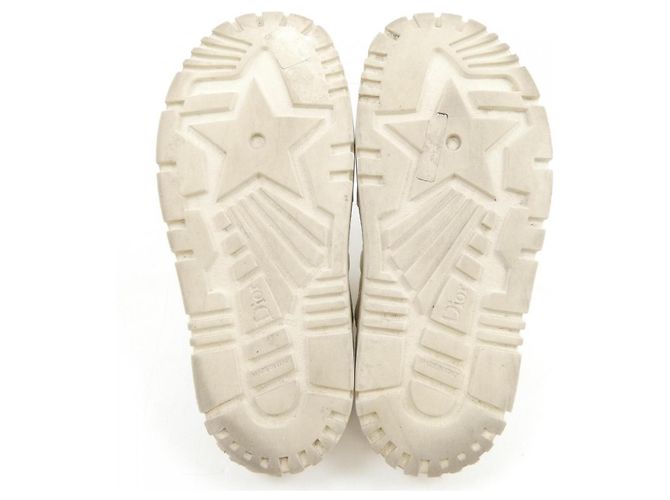 Sandali Christian Dior in agnello trapuntato Cannage Beige - vista 4