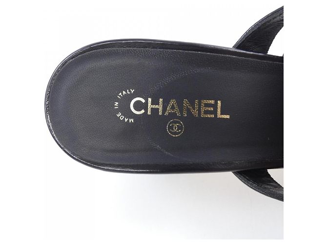 Timeless Sandali Chanel G35381 Nero - vista 6