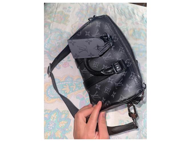 Louis Vuitton Borsa Keepall XS Monogram Eclipse Nero - vista 2