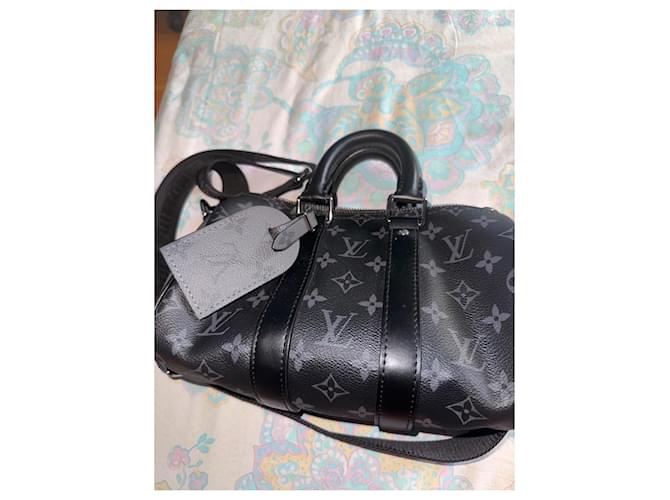 Louis Vuitton Borsa Keepall XS Monogram Eclipse Nero - vista 6