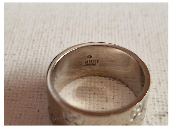 Gucci Icon Ring aus 18k Weißgold Silber Hardware - Ansicht 3