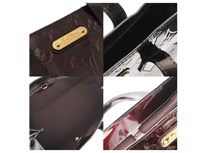 Borsa Louis Vuitton Monogram Vernis Wilshire PM Bordò - vista 10